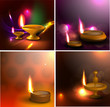 vector 3d diya design for diwali festival.