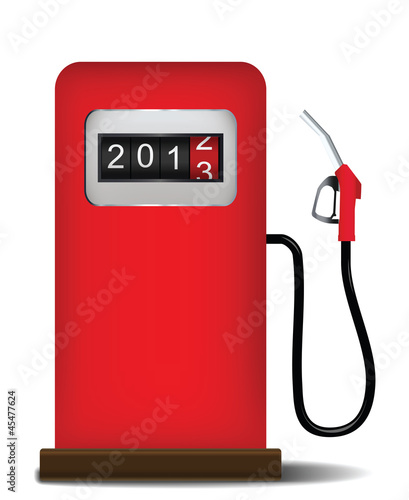Vector: Gas station pump with fuel nozzle Gas station pump with fuel nozzle