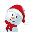 snowman scarf isolated