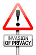 Invasion of privacy warning.