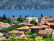 Menaggio town against famous Italian lake Como