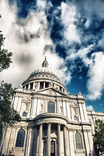 Photo: St Paul's cathedral in London and sky with clouds St Paul's cathedral in London and sky with clouds