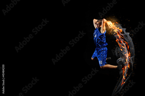 Photo: Basketball player with a ball Basketball player with a ball