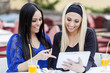 Girls with tablet