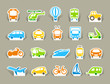 Vector: Transportation Icons on stickers Transportation Icons on stickers