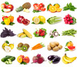 Collection of fresh fruits and vegetables