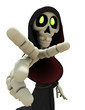 skeleton cartoon shak my hand