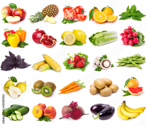 Photo: Collection of fresh fruits and vegetables Collection of fresh fruits and vegetables