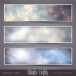 Vektor: winter bokeh banners (flakes are separately grouped) winter bokeh banners (flakes are separately grouped)