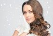 Photo: beautiful woman in white gloves beautiful woman in white gloves