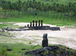 Ahu Nau Nau. Moai of Easter Island