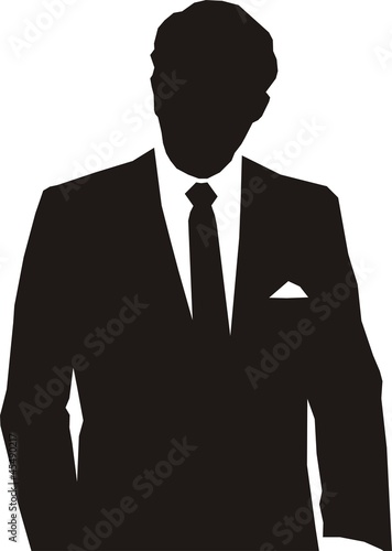 Illustration: silhouette homme d'affaire silhouette homme d'affaire