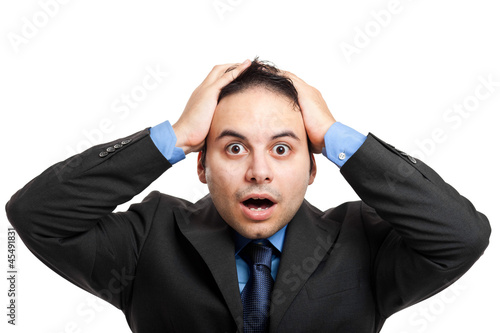 Photo: Desperate businessman Desperate businessman