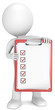 Illustration: Check list. 3D little human character holding a red clipboard. Check list. 3D little human character holding a red clipboard.