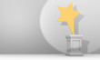 Illustration: Star award on pedestal Star award on pedestal