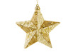golden Cristmas star, isolated on white