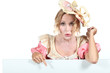 Woman dressed in old fashioned clothes
