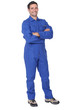 Full length worker in a boiler suit
