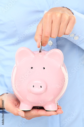 Photo: Piggy bank money concept Piggy bank money concept