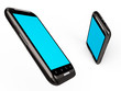 3D model of the smartphone isolated on the white