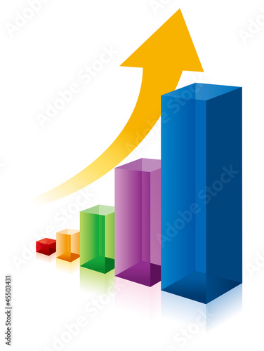 Vector: business graph colorfull 3d business graph colorfull 3d
