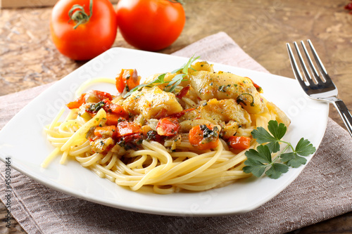 Photo: Pasta with fresh grouper fillet Pasta with fresh grouper fillet