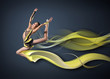 Photo: Young woman in gymnast suit posing Young woman in gymnast suit posing