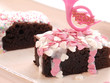 Birthday cake with pink decoration