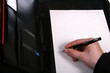 Briefcase with notebook