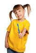 Girl with tooth brush