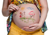 Tummy with drawing