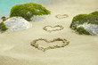 Herzen am Strand