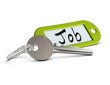 Illustration: job and career concept, key for good job job and career concept, key for good job