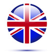Great britain flag on button