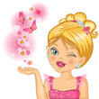 Princess with butterflies