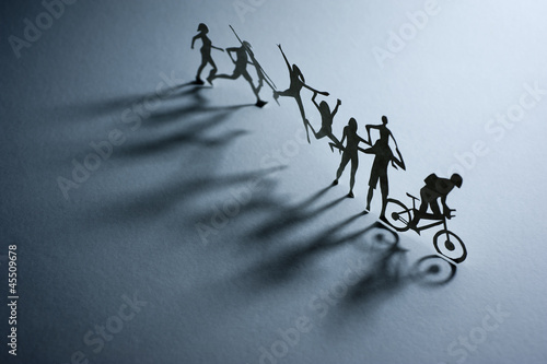 Photo: Line of Paper People Line of Paper People