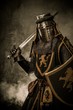 Medieval knight with a sword