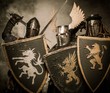 Three medieval knights