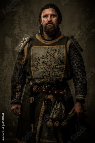 Photo: Medieval knight without weapon Medieval knight without weapon