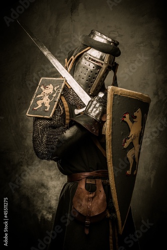 Photo: Medieval knight with a sword Medieval knight with a sword