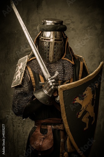 Photo: Medieval knight with a sword Medieval knight with a sword