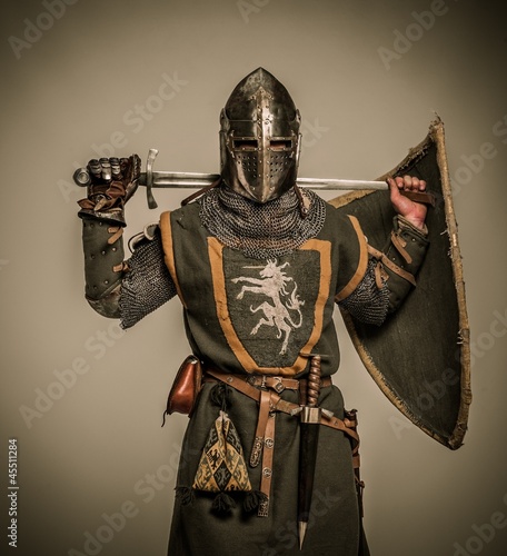 Photo: Medieval knight with a sword Medieval knight with a sword