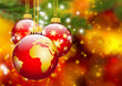Christbaumschmuck, Erde, Kugel, Weltkugel, abstrakt, Weihnachten