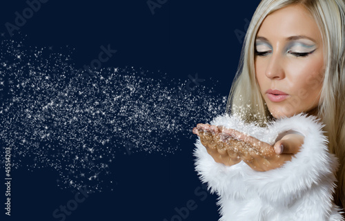 Photo: Winter Girl with beautiful make up Winter Girl with beautiful make up