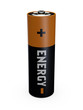 3D illustration of battery isolated over white background
