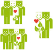 Symbols Of A Group Of People W...