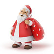 Santa Claus with a bag of gifts
