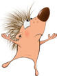 Small hedgehog. Cartoon