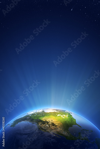 Illustration: Earth Radiant Light Series - North America Earth Radiant Light Series - North America