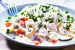 Turkey with vegetables and rice